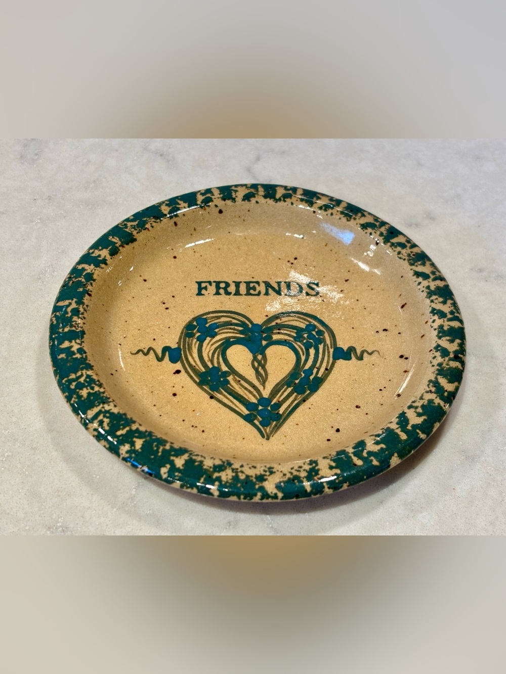 Three Rivers Pottery "Friends" Dish 1994